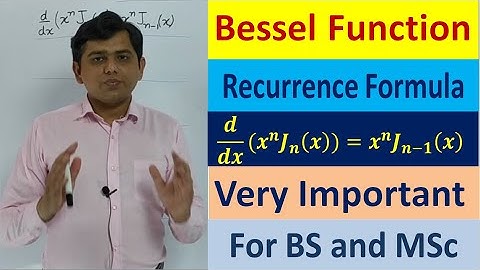 Bessel Function | recurrence formula of bessel function; (In Urdu)