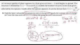 2025 AP Calculus AB FRQ #1 - Value