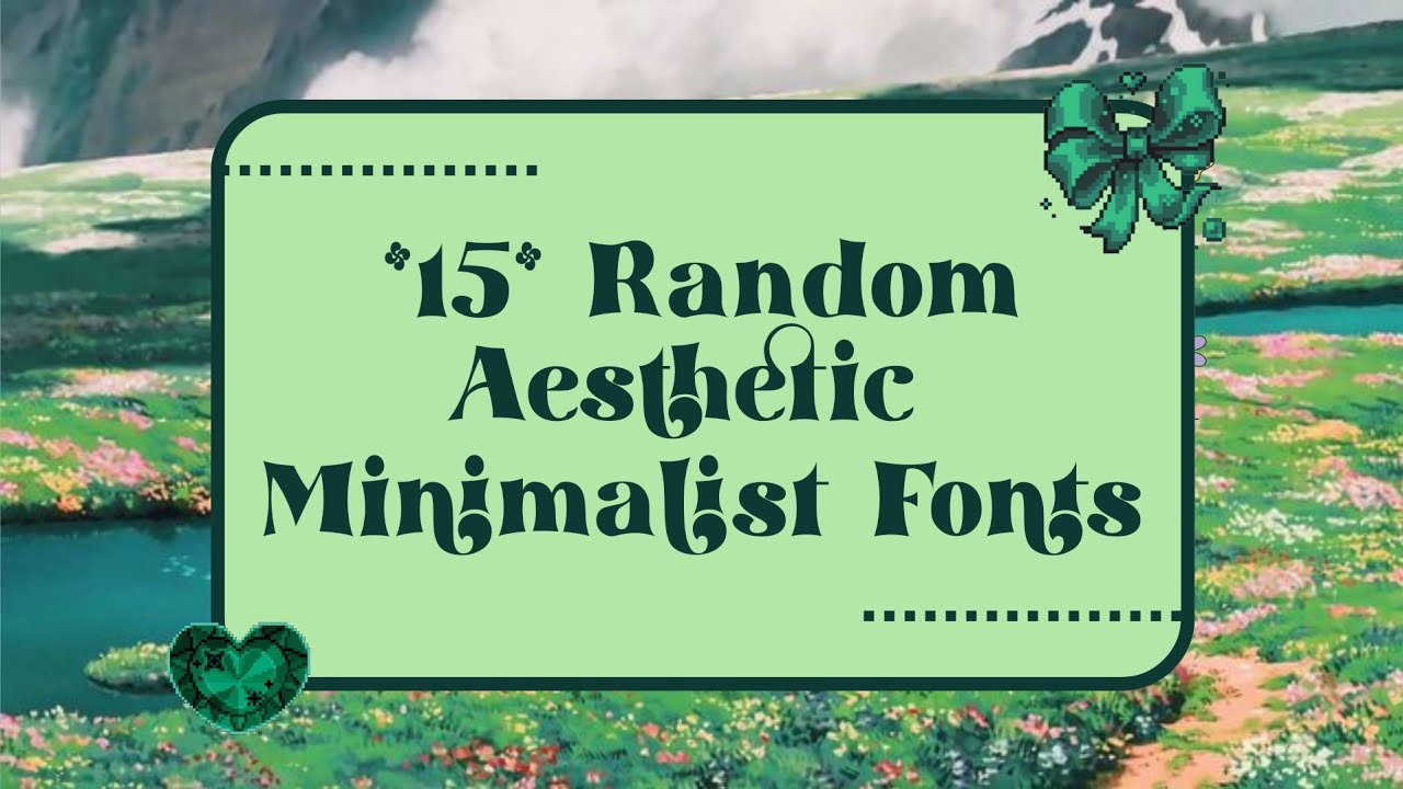 Random Astatic 15 Random Aesthetic Minimalist Fonts (w/ download links) | PT 1 - YouTube