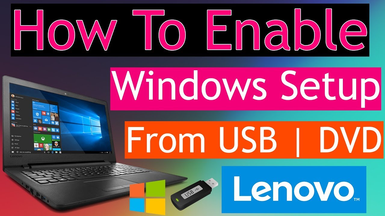 Lenovo Ideapad Bios Setup / Boot Menu Key & How To Install Windows 10 From  Usb Drive - Youtube