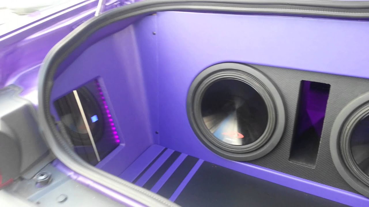 Kalihi Audio does a custom trunk in a Dodge Challenger Shaker YouTube