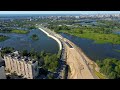 Как выглядит новая дорога от Новокуйбышевского шоссе до Фрунзенского моста с высоты 17 июня 2021