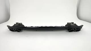 Rear Bumper Diffuser with Exhaust Tips for Audi A6 C8 4K Avant Sedan sLine 2018-2022 S6 Design Black