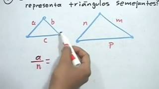 Ejercicio para escribir la preparacion de 2 Triángulos semejantes