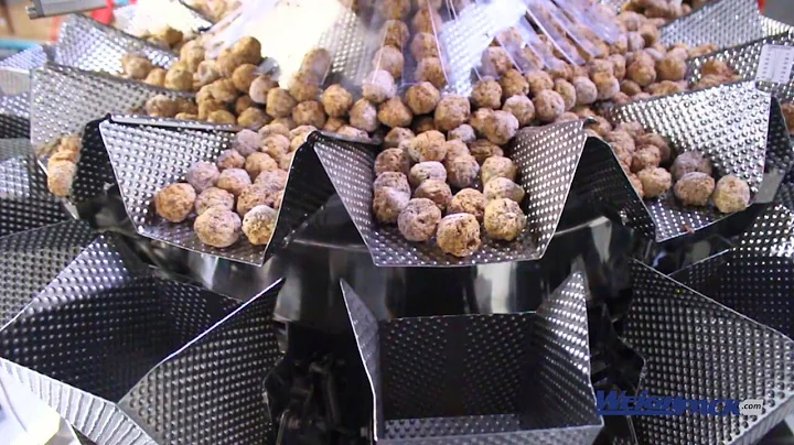 FIlling and Packaging Frozen Meat Balls - PrimoCombi with the Zippy Bagger for wicketed pouches