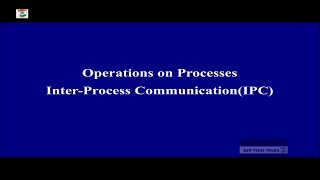 Operating Systems|Tutorial-11|Operations on Processes|IPC Models|Dr. SambasivaRao Baragada