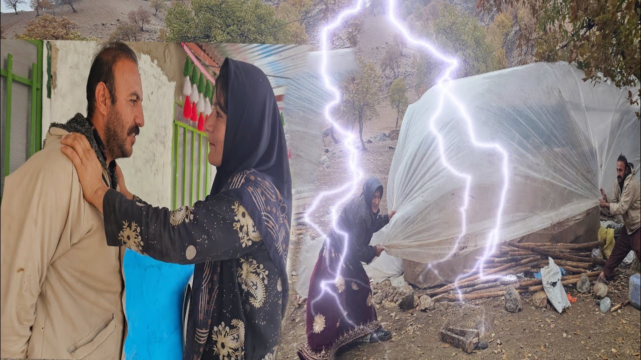 Nomadic life in the rain and cold. A real day's work with Shaban, a man of hardship.