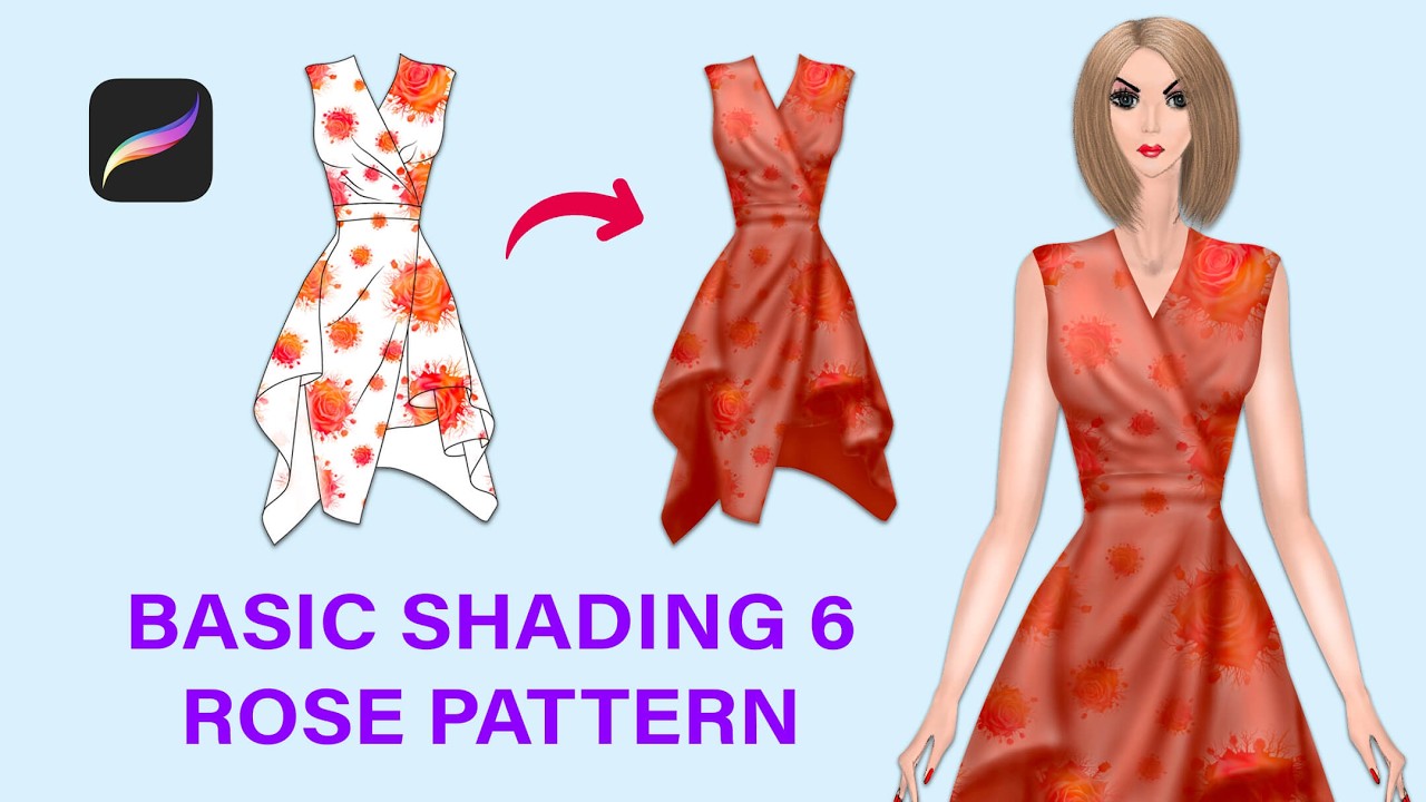 Procreate Beginner Fashion Illustration 6: Roses & Shading