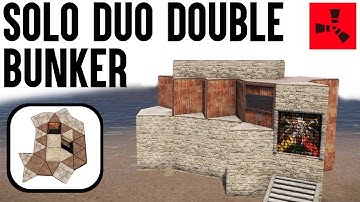 Rust Base Design - Solo / Duo Bunker base design (Rust base building 2019)