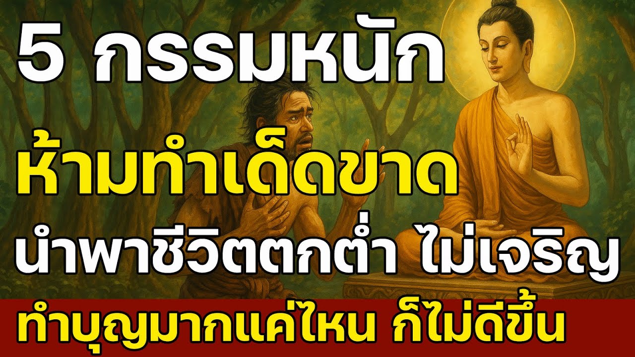 กรรมหนัก 5 อย่าง ทำบุญมากแค่ไหน ชีวิตก็ไม่ดีขึ้น มีปัญหาในชีวิตรุมเร้าไม่มีจบ