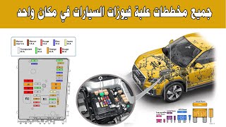 جميع مخططات علبة فيوزات السيارات في مكان واحد مع شرح وظيفة كل فيوز (فاصم )