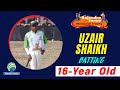 16year old uzair shaikh batting  against umar 11 trident navi mumbai
