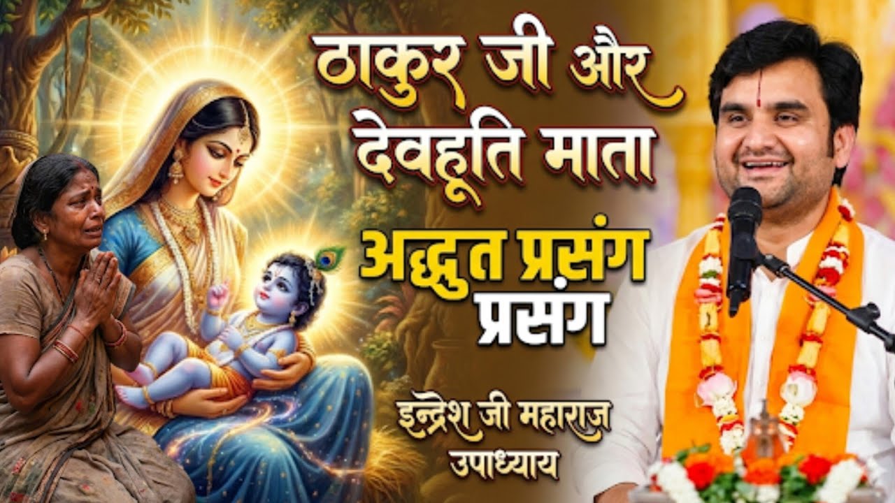 ठाकुर जी और देवहूति माता का अद्भुत प्रसंग ❤️ | Kapil Devahuti Samvad | Indresh Upadhyay Ji