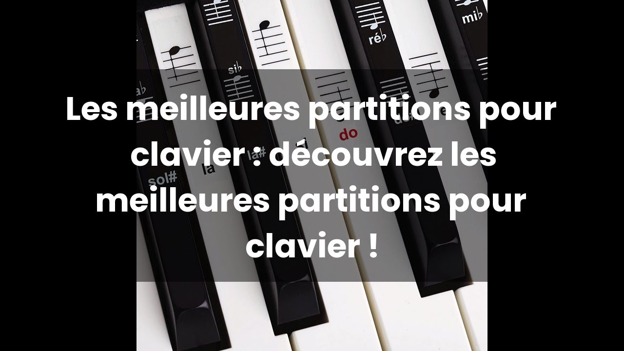 Belfort Autocollants Notes de Piano + Clavier pour 49, 61, 76, 88 Touches