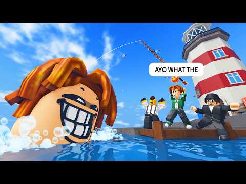 FISHING AND GAMBLING 🎣😛 🎰  - ROBLOX How To Fisch Funny Moments (ROBLOX Brookhaven 🏡 FUNNY MOMENTS)