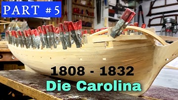 How to Build Ship Model Part 5 || Planking Die Carolina 1808-1832