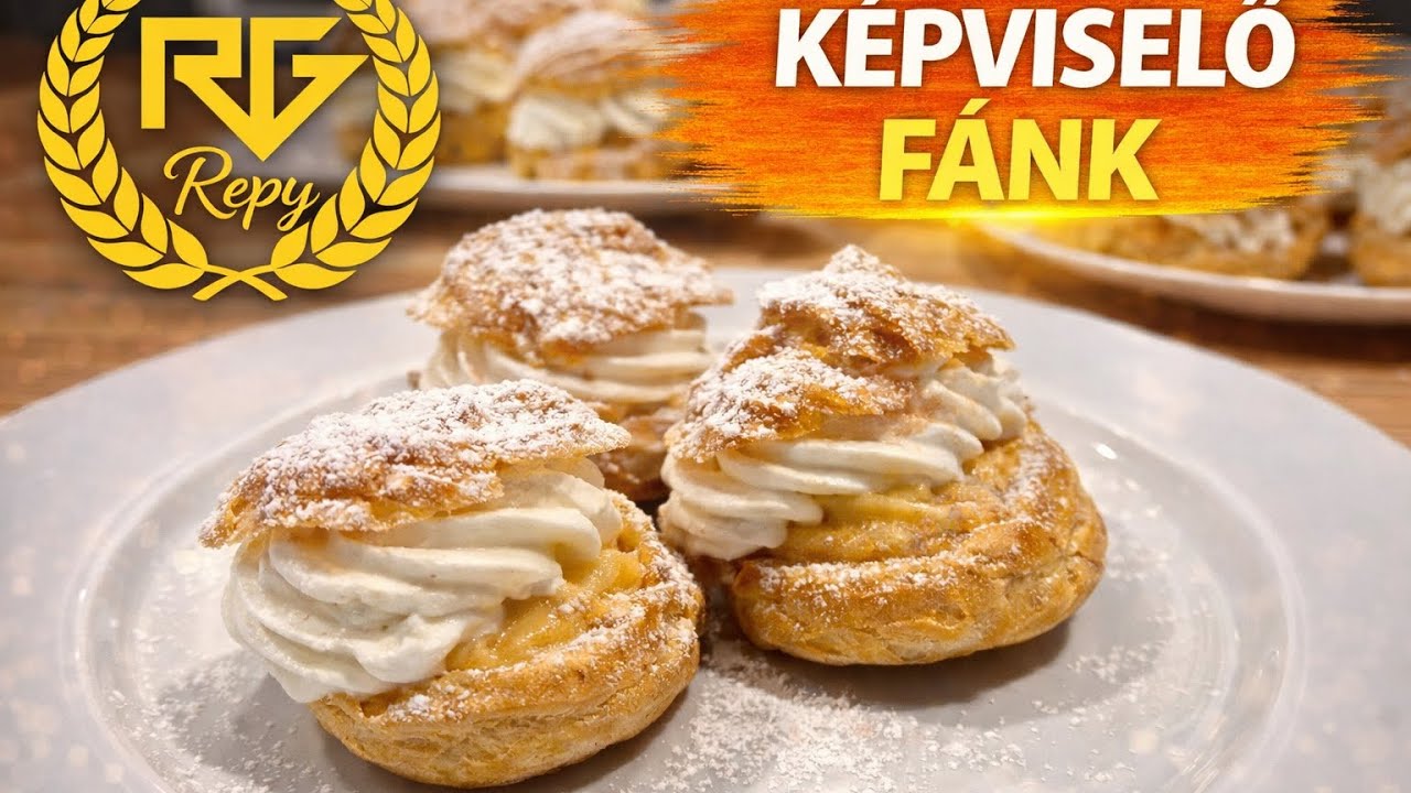 Képviselőfánk - Sárga krém - Habtejszín - Égetett tészta 👌😁❤️