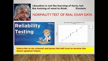 NORMALITY TEST of REAL EXAM DATA ON MINITAB SOFTWARE
