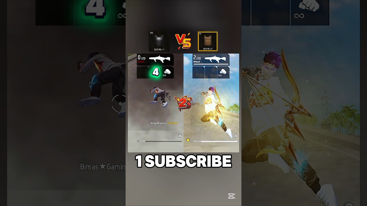 🍷 RGS-50 Gun vs 1/2 Level vest + Car Free Fire Car vs Short Bimasgaming😱❤️