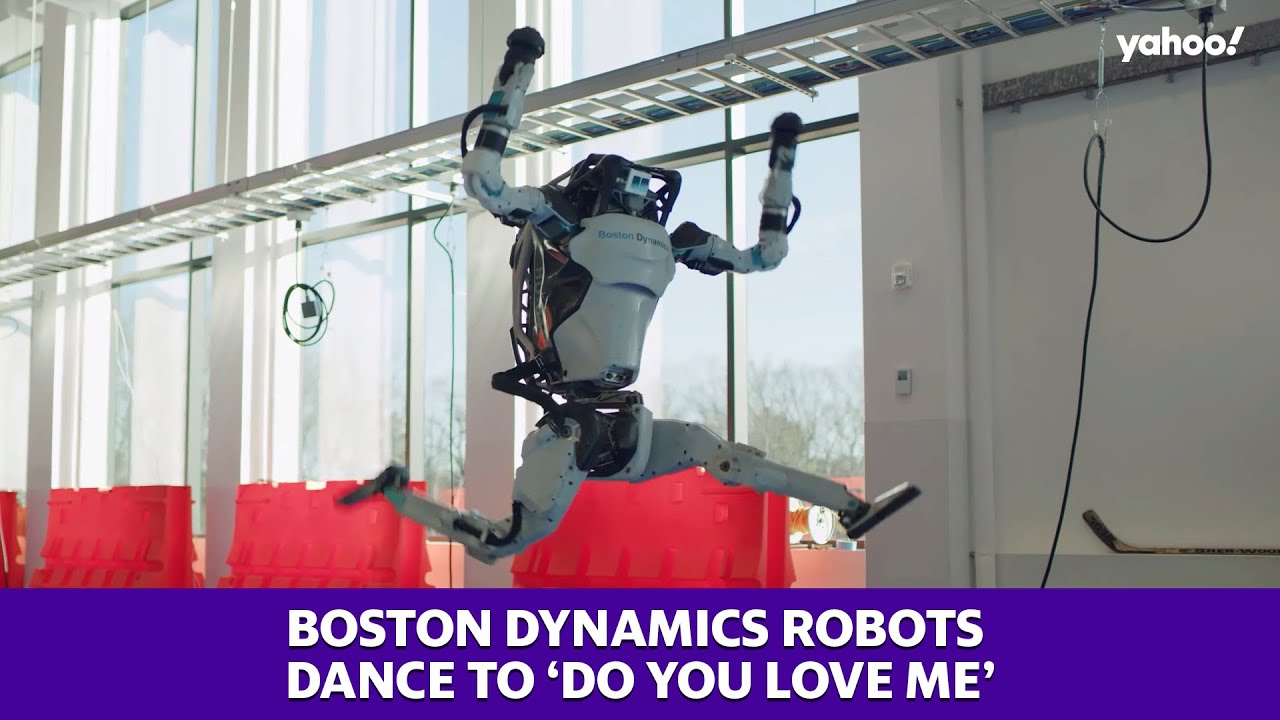 Robots from Boston Dynamics dance to 'Do You Love Me' 