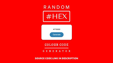Create Random Hex Color Code Generator Using HTML CSS & JavaScript