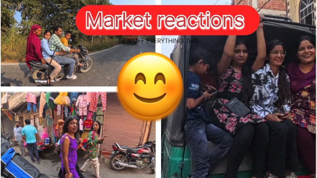 Market reactions  ✅ Gohana ❤️ Public reactions ! Pikachu helmet ! Bunny 🐰helmat ! 