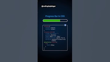 Progess Bar in CSS #css #shorts #coding