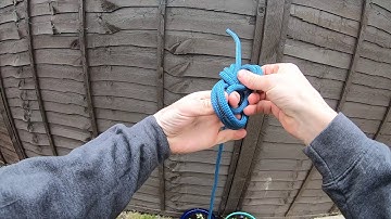 Over hand and figure of 8 on a bight knot.
