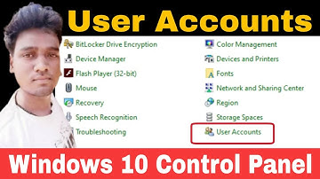 User accounts in control panel | Windows 7/8/10/11 Settings | The AB | In Hindi