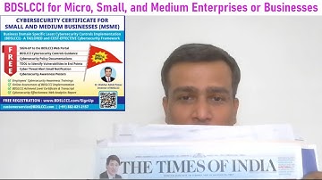 BDSLCCI for Micro, Small, and Medium Enterprises or Businesses Advertised in The Times of India News