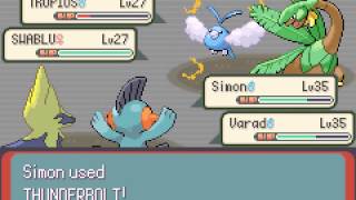 Pokemon Emerald 3 in 1 - Pokemon Emerald 3 in 1 part 21: All starters evolve into final form and Beating Winona ! - User video