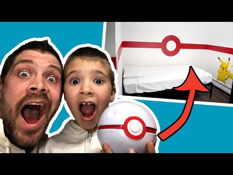 I turned my room into a GIANT Poké Ball!!