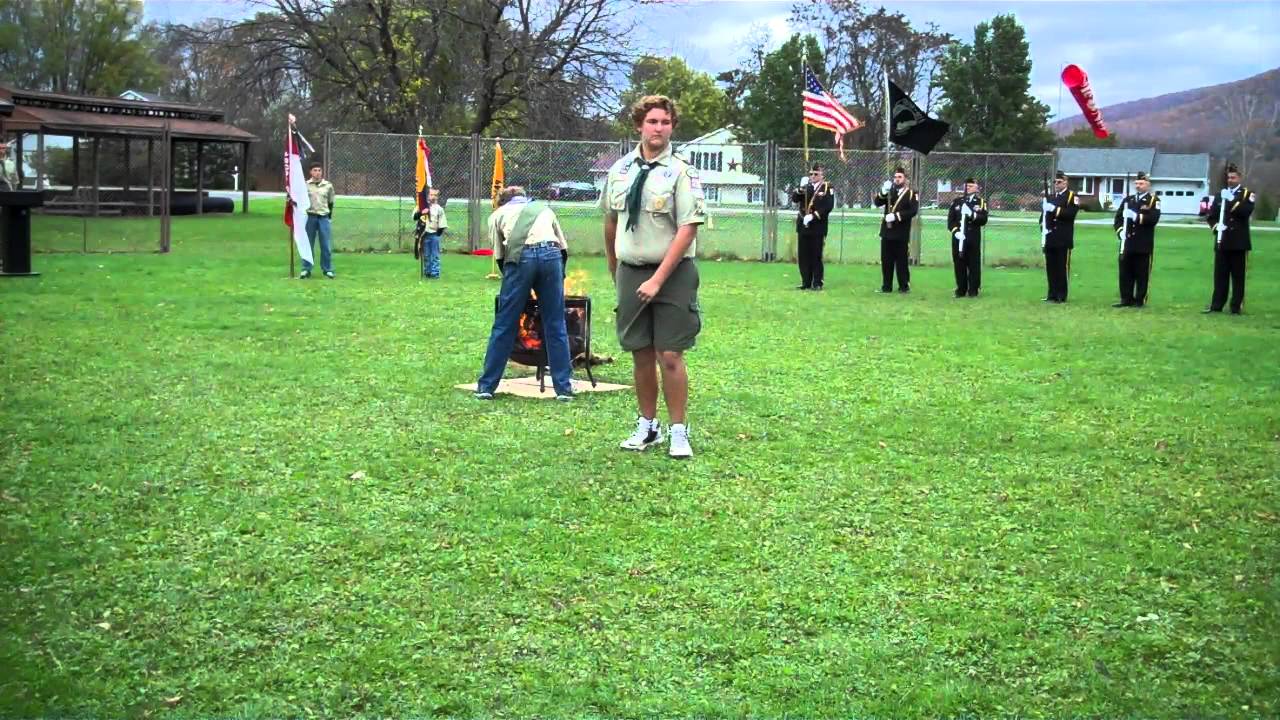 Eagle Scout Flag Retirement Ceremony - YouTube