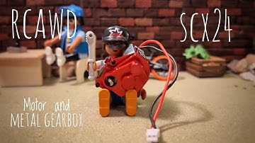 RCAWD Motor and Full Metal Gearbox for Scx24 Installation, Review and Running Video. #scx24 #RCAWD