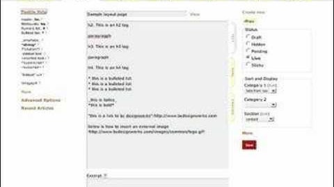 Creating, Editing and Deleting Articles in Textpatter