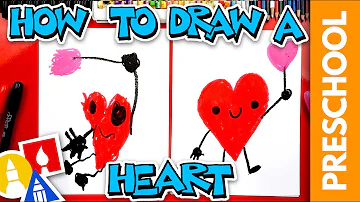 How To Draw A Cute Valentine's Heart - Preschool