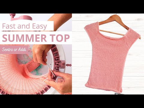 Summer Sleeves Knitted top on Sentro knitting machine - Knitting Machine  patterns