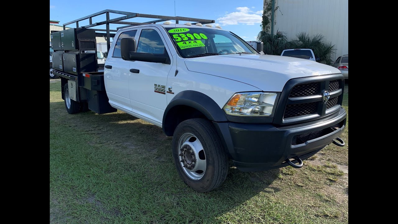 SOLD-2016 Dodge Ram 5500 Utility Truck For Sale! Cummins Diesel! - YouTube