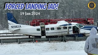 Dulles Caravan Forced Landing 19 Jan 2024