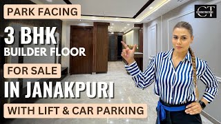 Brand new #3bhk for sale in #janakpuri | #readytomove | #builderfloor #parkfacing #interiordesign