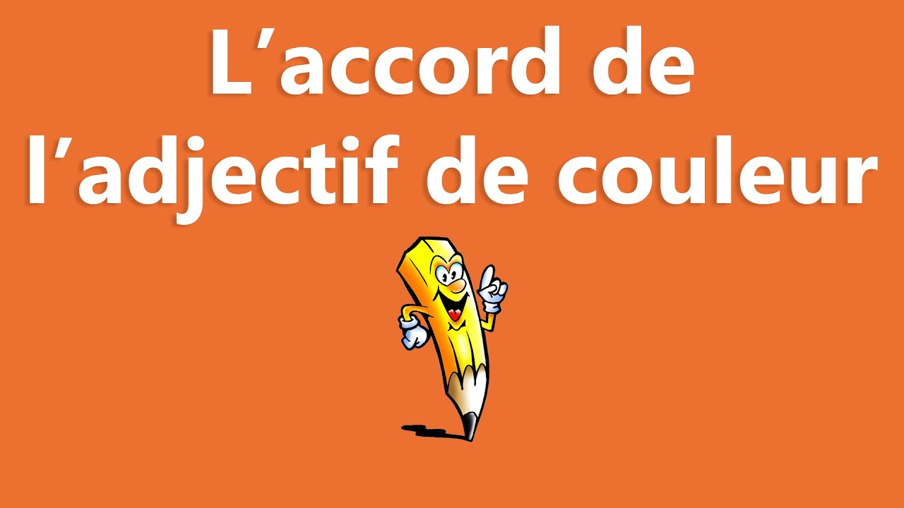 Laccord de ladjectif de couleur   La conjugaison