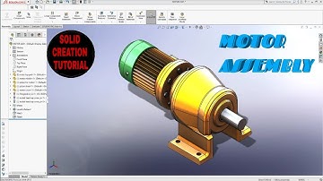Electric Motor Assembly. Solidworks Tutorial.