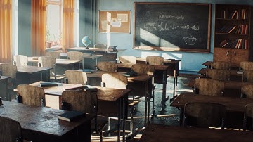 Abandoned classroom (Blender, Cinema 4D, Redshift) + Breakdown.