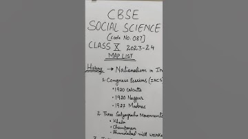 CBSE Class10 History Map List |Cbse boards |#cbsehistorymaplist #historymap #cbsesocialscience