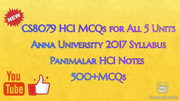 CS8079 HCI Units (1-5) Mcqs / 2017 regulation / Human computer interaction MCQ / All units