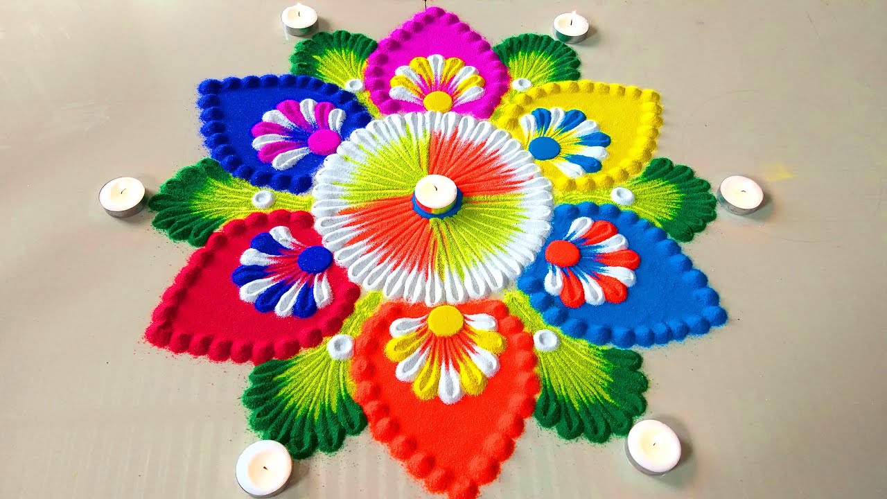  11 Pkts Rangoli Colors - Design Creativity Diwali