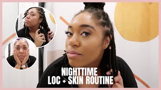 Get Unready With Me | Nighttime Loc and Skin Routine