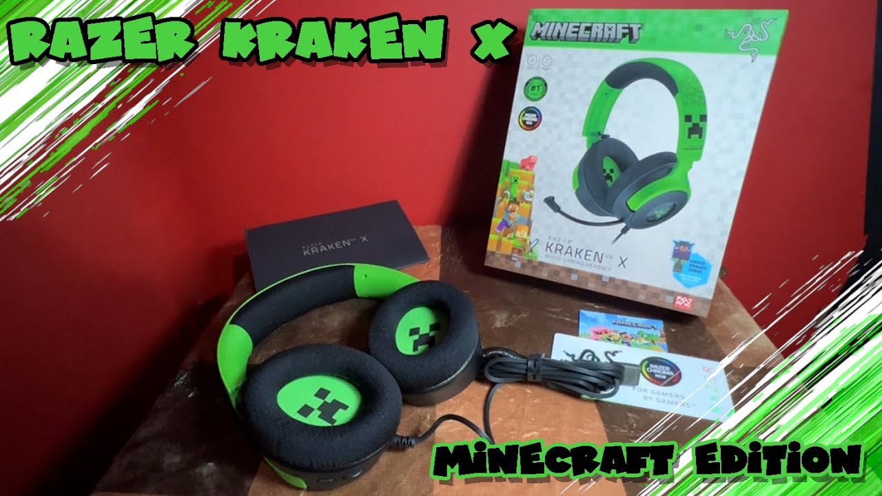 Razer Minecraft Headphone Unboxing - YouTube