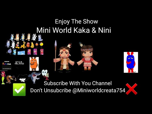 Mini world block art playing map baby nini and baby kaka 🤫💙💓 