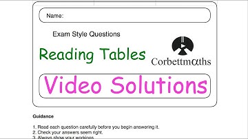 Reading Tables answers - Corbettmaths